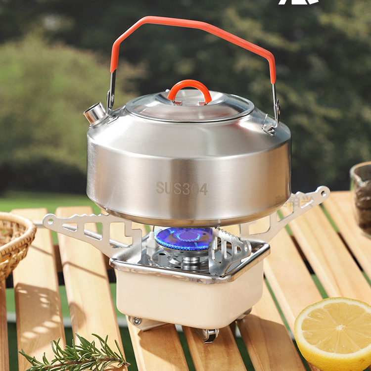 1L/1.5L Portable Food-Grade 304 Stainless Steel Camping and Picnic Outdoor Water Kettle