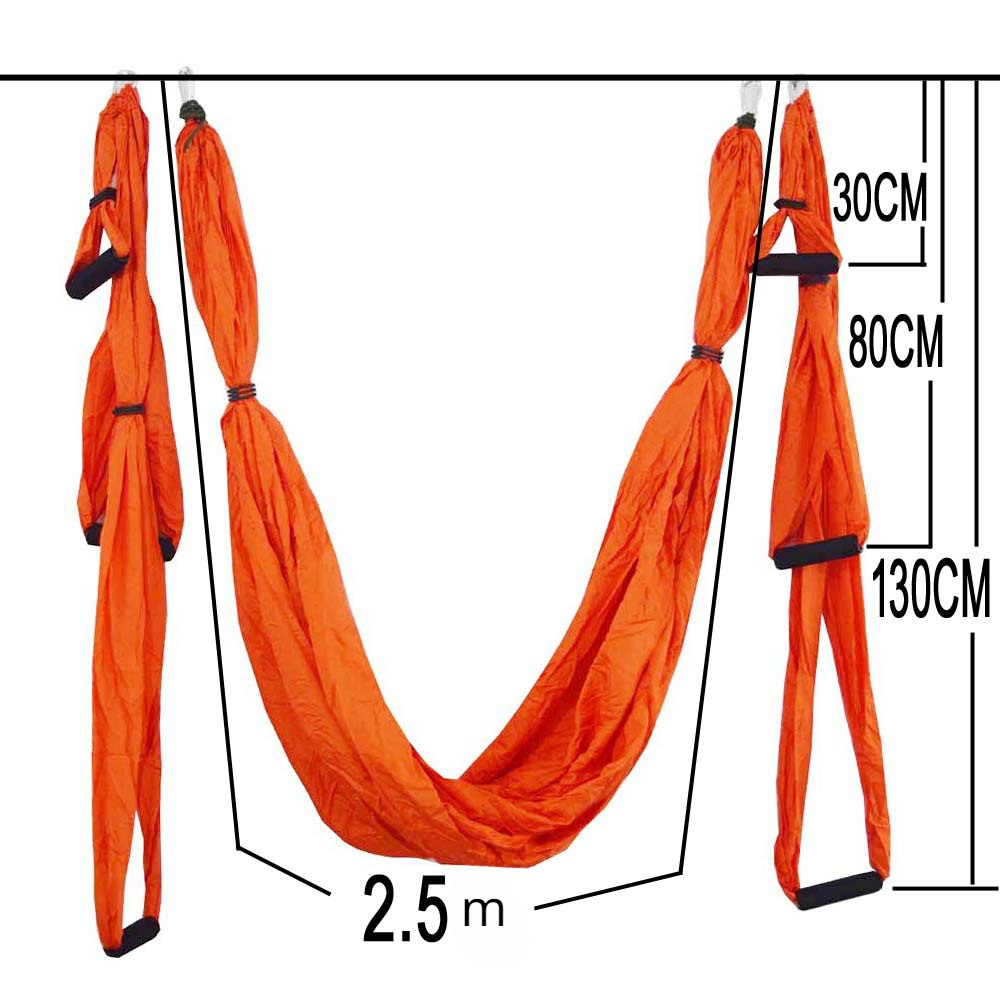 wholesale 250*150CM parachute nylon cloth anti gravity indoor fitness Swing aerial yoga hammock