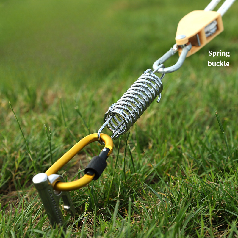 Outdoor stainless steel Tent Spring Buckle Camping Accessories Big Size Tent Spring Buckle Camping Tent Hook Rope Tensioner