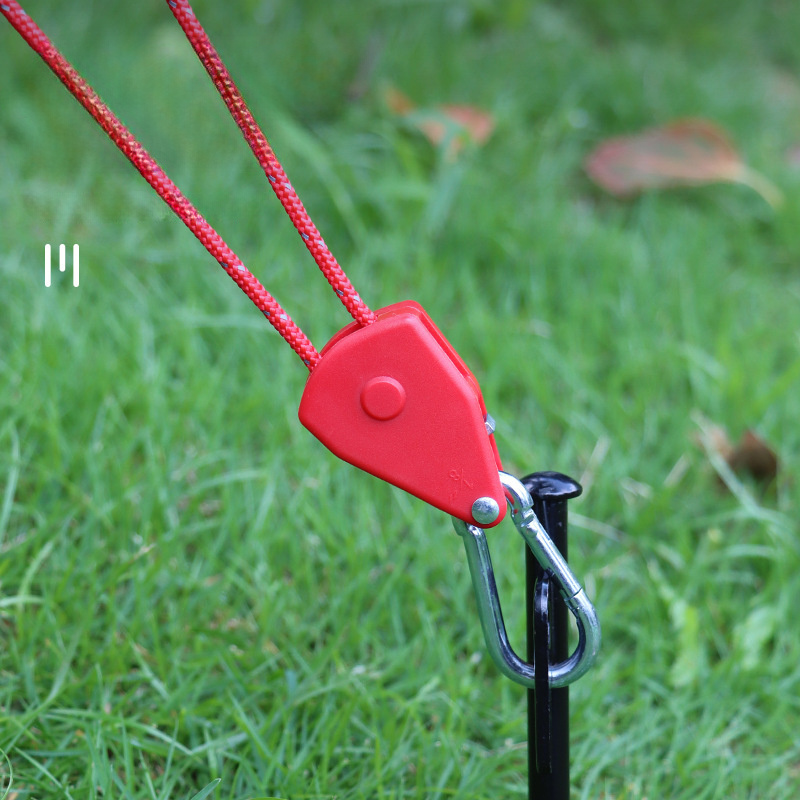 wholesale Camping Ratchet Pulley Tent Guide Rope Adjustable Guy Line Tensioner Tie Down 4M Camping Rope Cord Tent Guide Rope