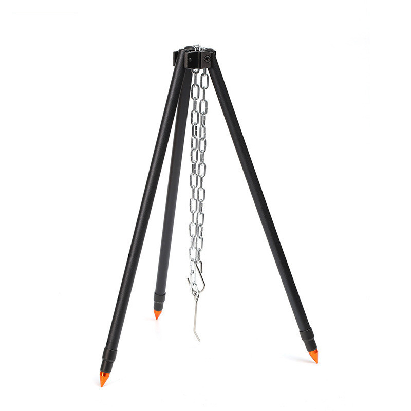 Aluminum Alloy Outdoor Camping Cooking Durable Campfire Tripod Hanging   Stand