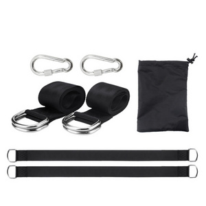 1.5m Polyester Safety Strength Heavy Duty Swing Straps Hanging Kit Hammock Straps Belts with Locking Carabiner