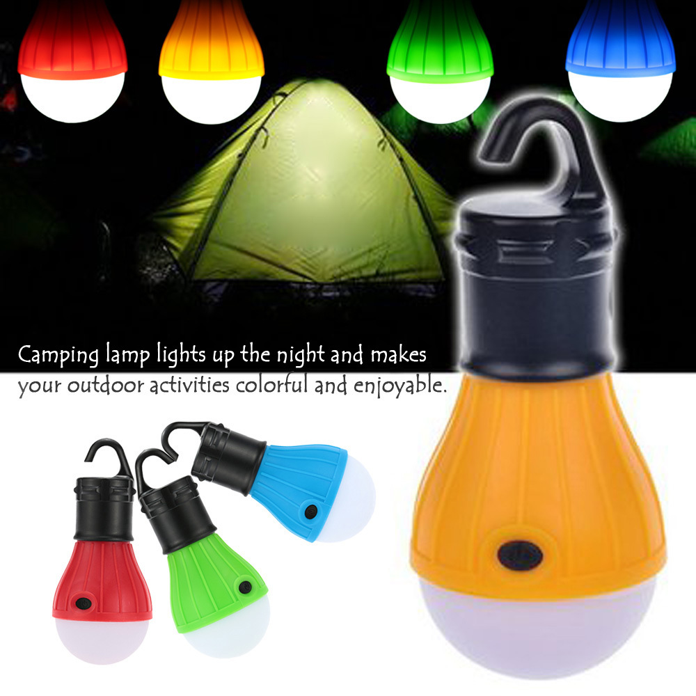 In stock ABS Light Weight Mini Camping Light 3 LEDs Outdoor Camping Fishing Garden Tent Accessories Hanging Lanterns Lamp Bulb