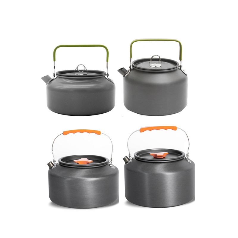 0.8L/1.1L/1.6L/1.8L/2L/2.5L Portable Outdoor Camping Coffee and Tea Kettle for Hiking, Fishing, Picnic, and Cooking