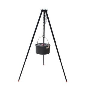 Aluminum Alloy Outdoor Camping Cooking Durable Campfire Tripod Hanging   Stand