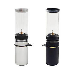 New Arrival Aluminum Alloy Gas-powered Portable Outdoor Camping Gas Candles Lamp with Gas Cartridge, Logo Customizing