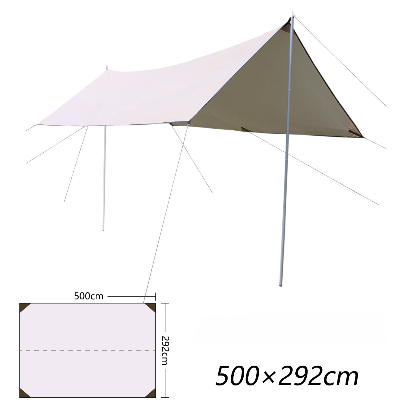 Wholesale hot sell high quality 210D oxford fabric Waterproof tent hiking Lightweight rain tarp outdoor Camping Canopy