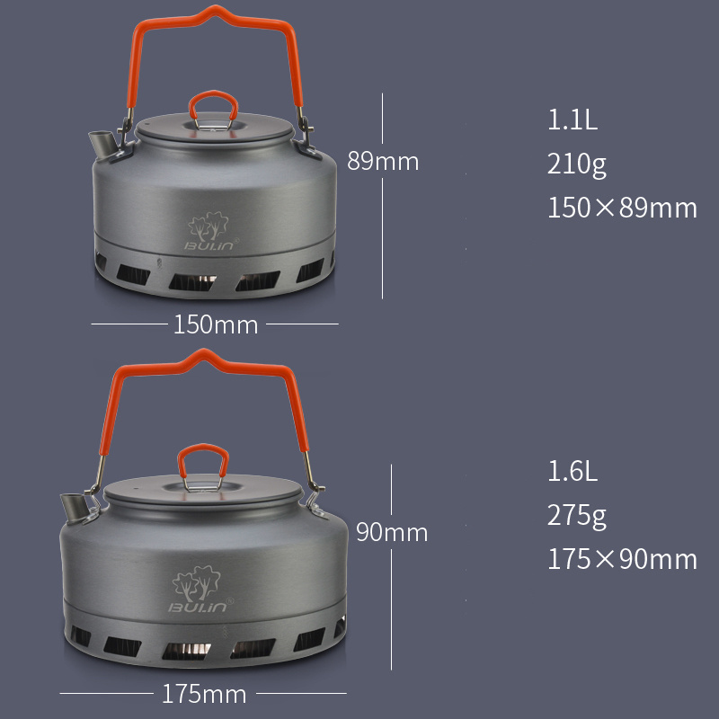 1.1L/1.6L Aluminum alloy Ultralight Portable Quick-heat Outdoor Teapot Travel Picnic Cooking Camping  Kettle