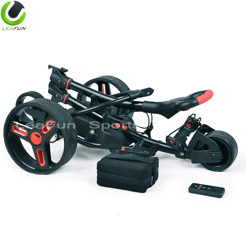 2024 Hot Sell Remote Control Golf Trolleys With D Digital Display Handle with 10M,20M,30M Distance Function T Bar Battery