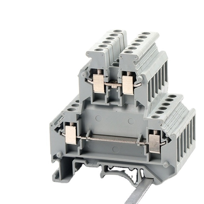 UKK connector UK Screw Wire Connector Three Level Din Rail Terminal UKK3 300V 25A terminal block 2.5mm