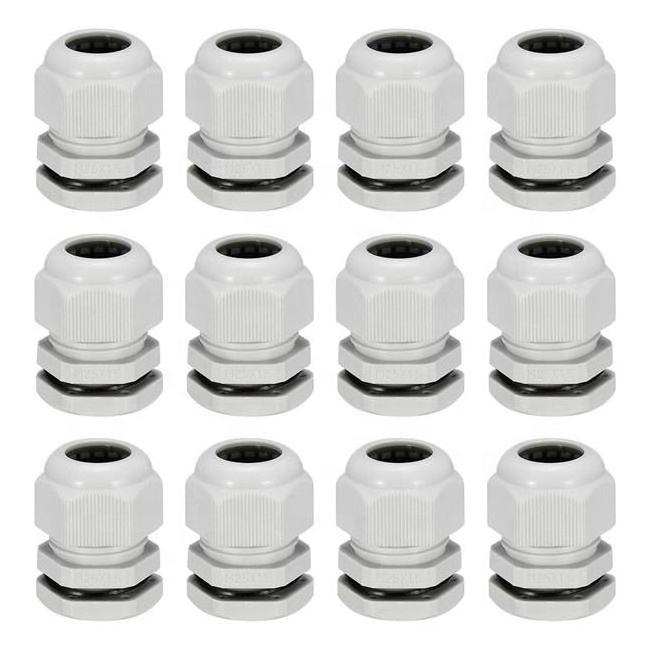 M25 White or customized IP68 Cable Gland Water Resistant Connector waterproof cable gland connector