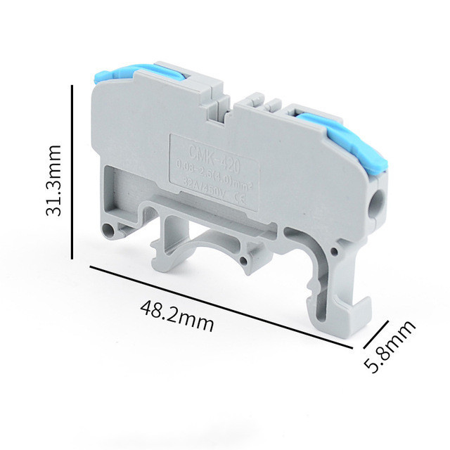 New Arrival Push In Wire Connector 2.5mm Electric Cable Widely available Terminals Quick Wire Din Rail Connector