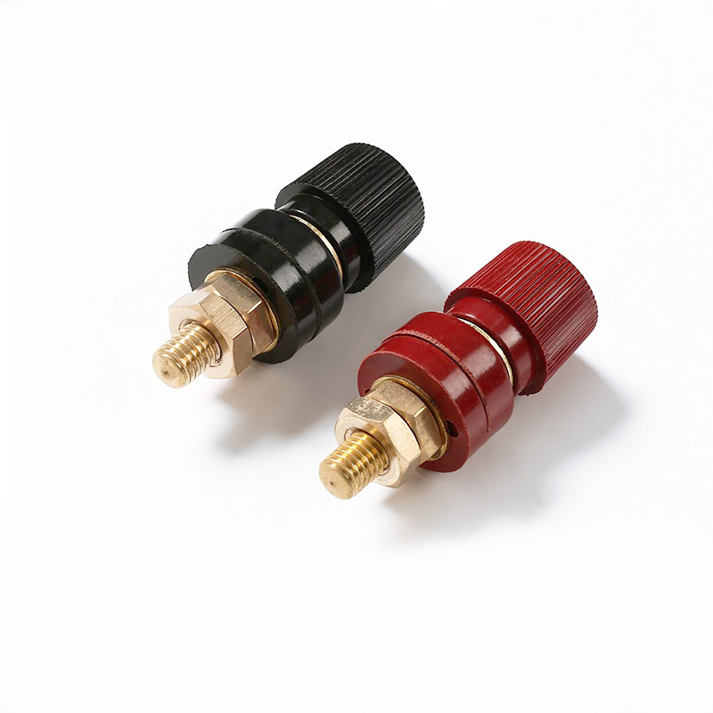 Inverter battery terminal insulated audio speaker post outer thread copper binding post terminal