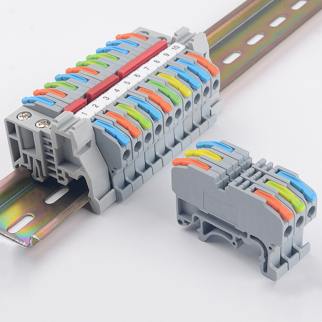 New Arrival Push In Wire Connector 2.5mm Electric Cable Widely available Terminals Quick Wire Din Rail Connector