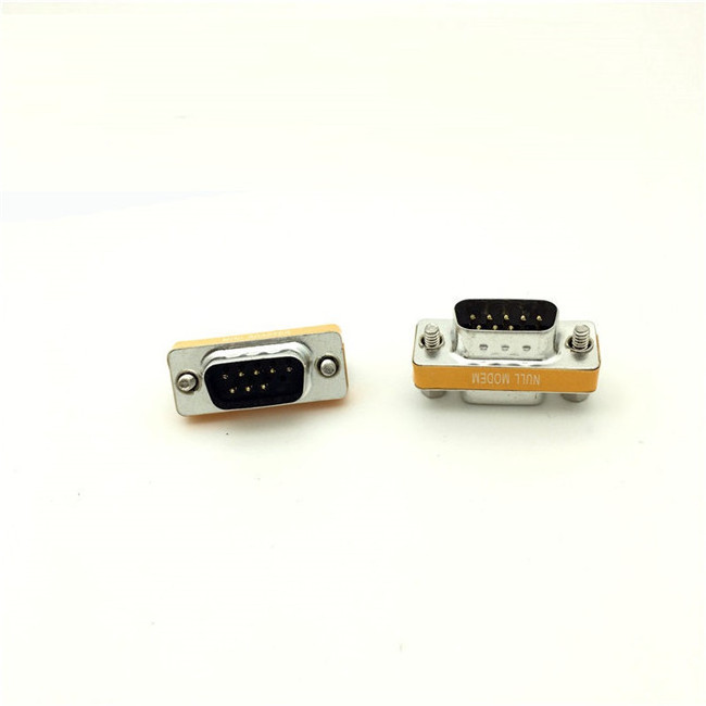 DB9 connectors 9pin null modems male to male mini adapter connector gender changer RS232 series connector