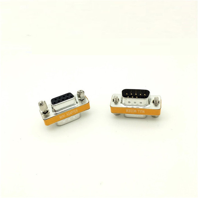 DB9 connectors 9pin null modems male to male mini adapter connector gender changer RS232 series connector