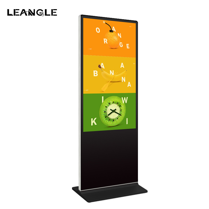 55 inch Indoor Digital Signage Freestanding Advertising Machine 2k 4k Resolution Advertisement Player Floor Stand Digital Kiosk