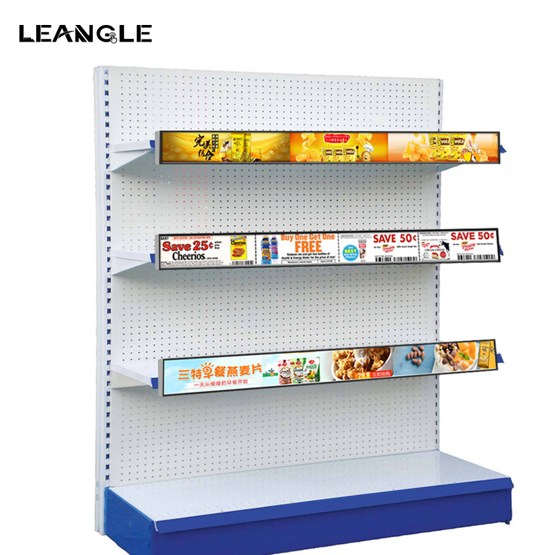 CUSTOM size banner supermarket stretched bar lcd ultra wide shelf edge advertising screen monitor digital signage and display