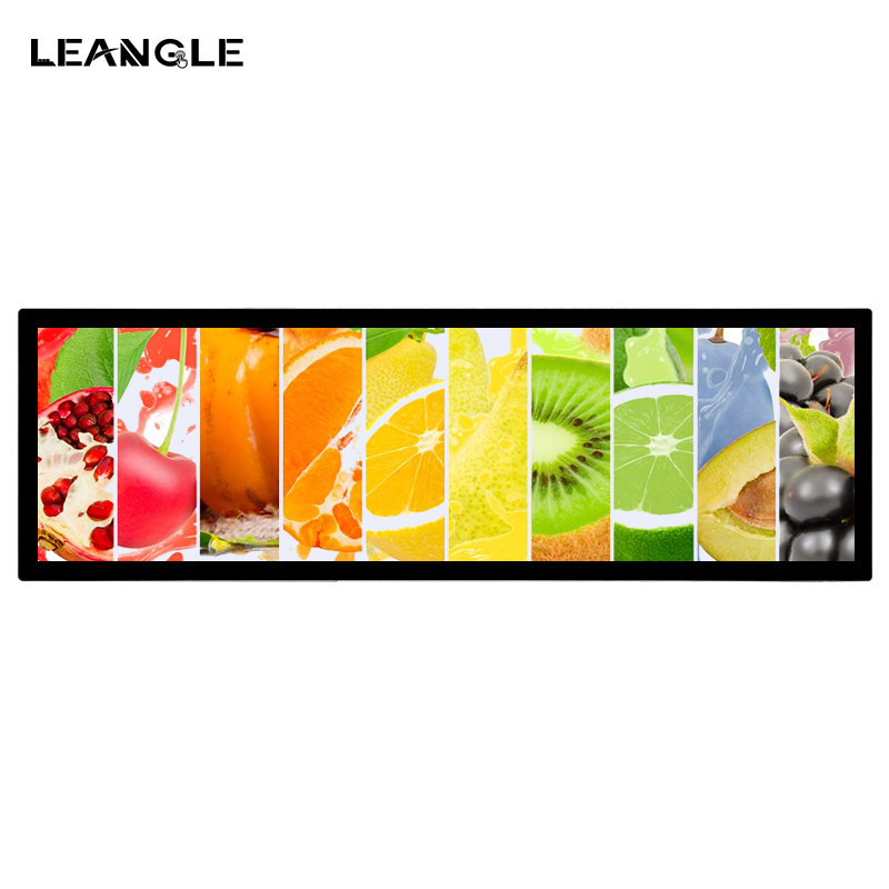 19.5~86 inch wall mount stretched bar lcd display ultra wide shelf edge digital signage Android advertising screen monitor