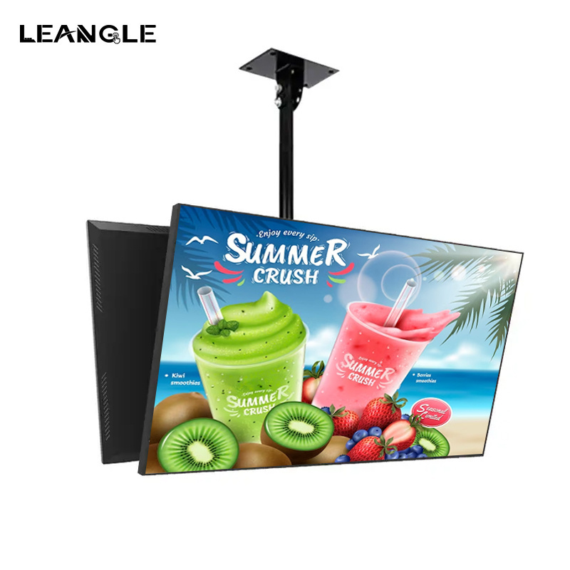 slim 9.8mm Narrow Bezel indoor lcd screen display wall mount hanging advertising equipment player digital signage menu board