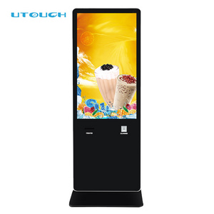 43 inch interactive selfie photo booth kiosk with printer and camera indoor