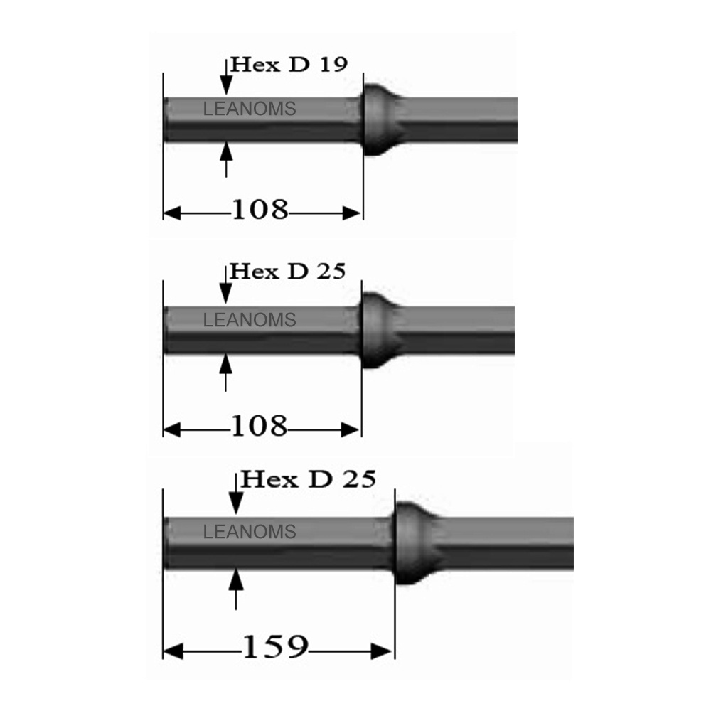 Atlas-Copco Mining Tapered Drill Rod With 7 11 12 Degree