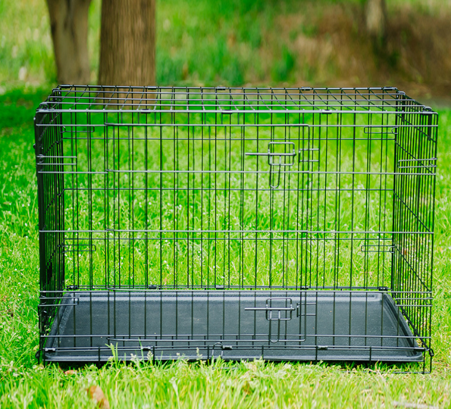 Foldable and Portable Iron Wire Metal Pet Dog Cage Large Dog Crate for Pet Dogs