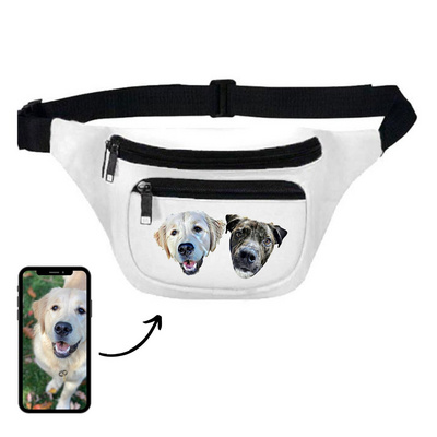 EM Custom Waterproof Crossbody Fanny Pack Pet Belt Bum Waist bag Dog Dog food Treat Side Bag Pouch with poop bag dispenser