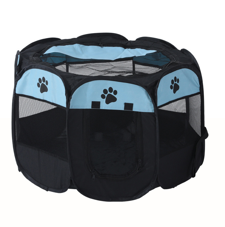 Collapsible Foldable Octagon Pet Tent Playpen cage for Cats, Dogs, Rabbits and Chickens with free carrying case,travel bowl