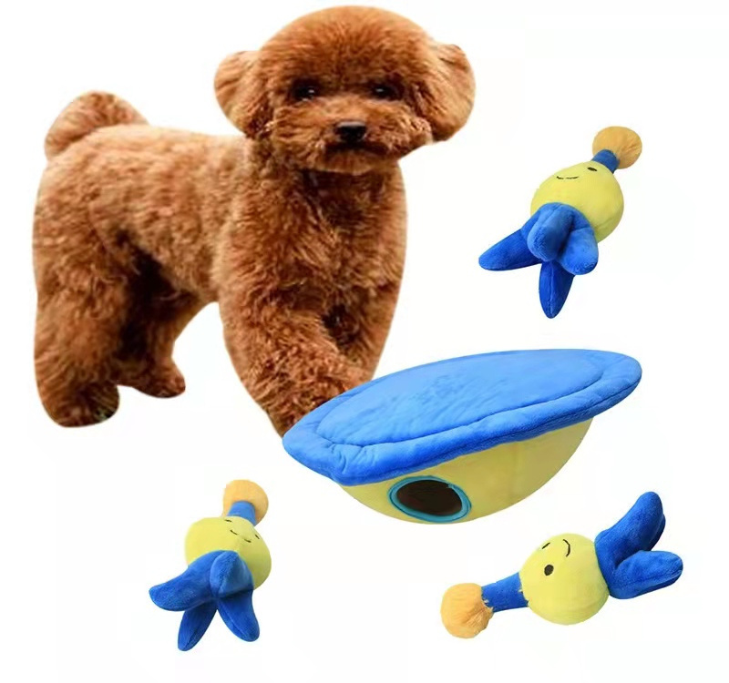 Plush Teddy Hide and Seek Toys for Pet Dogs and Interactive Fun Playing