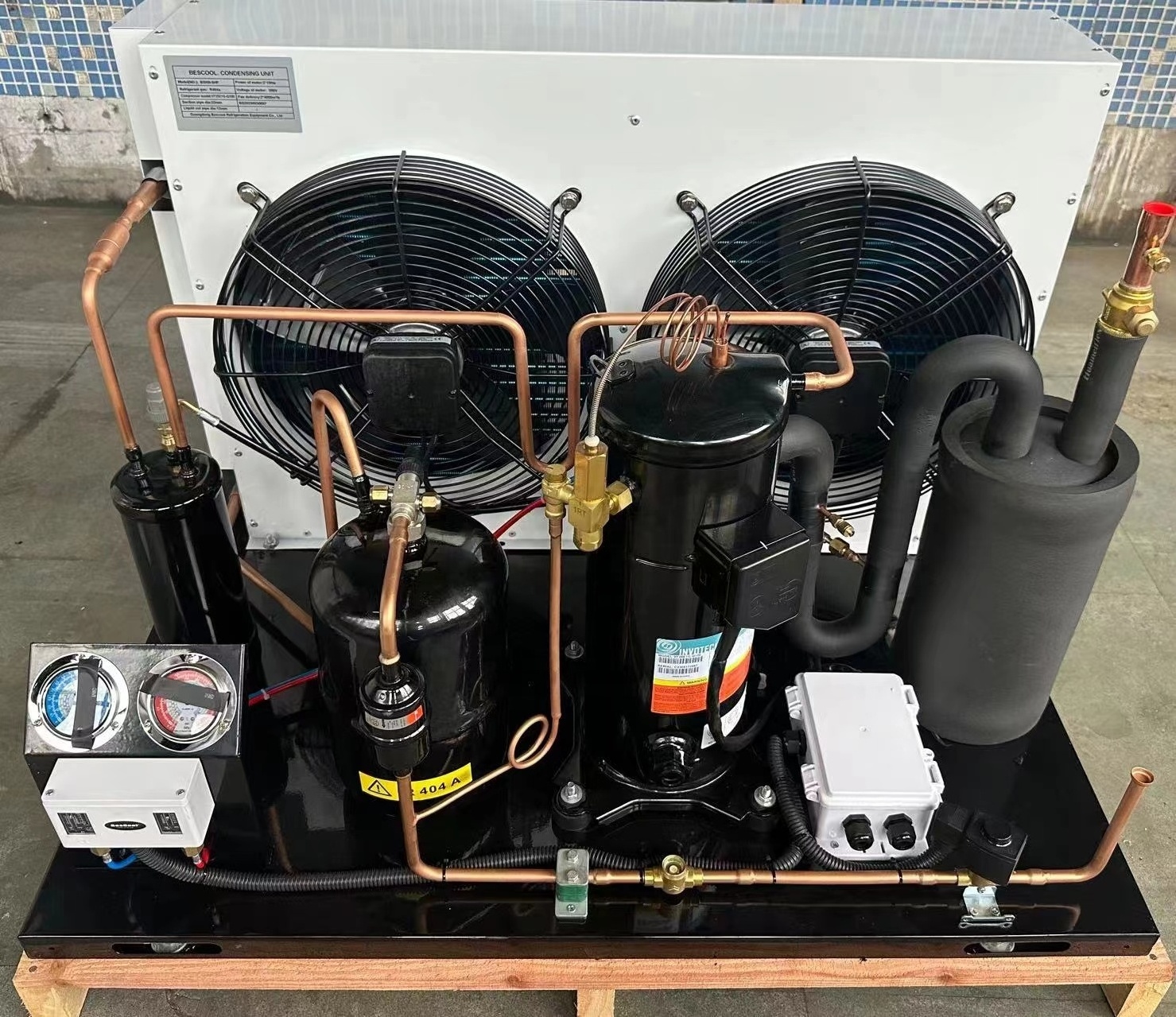 Hermetic Scroll Compressor Condensing Unit New Design Outdoor Cooling for Blast Freezer Cold Room Storage Core Equipment