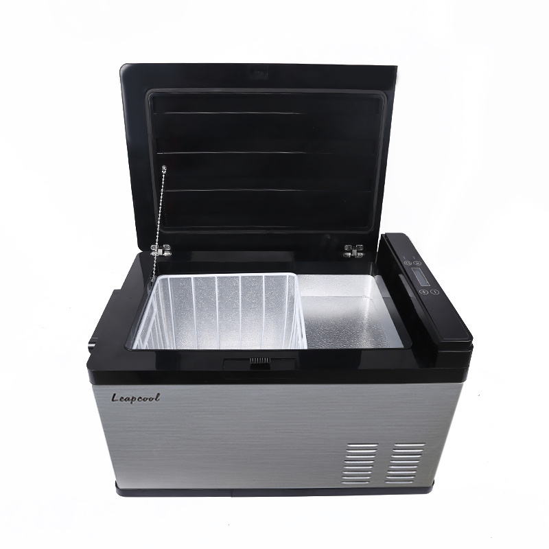 With LED Light Display 12V 240v Portable Camping Electric Cooler Box Refriger Car Cool And Warmer Fridge