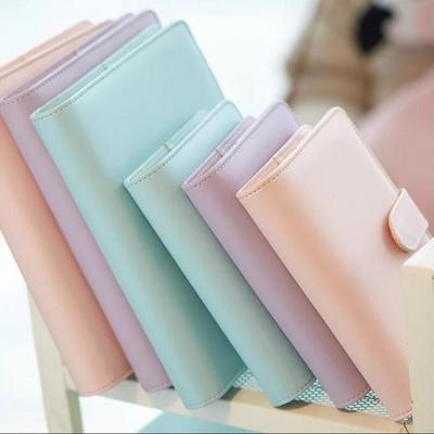 Custom wholesale custom planner binder notebook a5 a6 ring binder budget pu leather binder clip notebook planner organizer