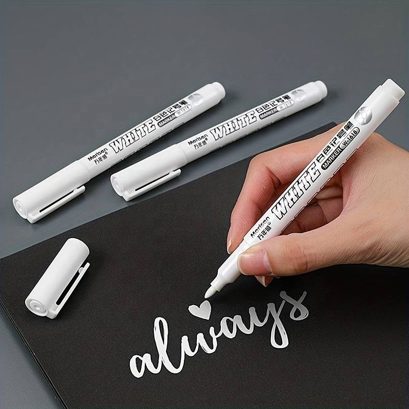 Paint Ink White Marker Quick Drying Waterproof Permanent White Marker pen