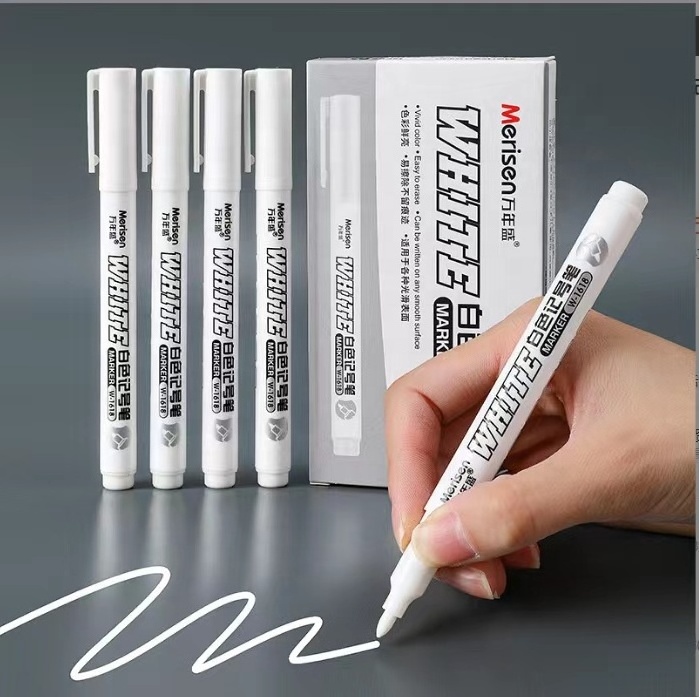 Paint Ink White Marker Quick Drying Waterproof Permanent White Marker pen