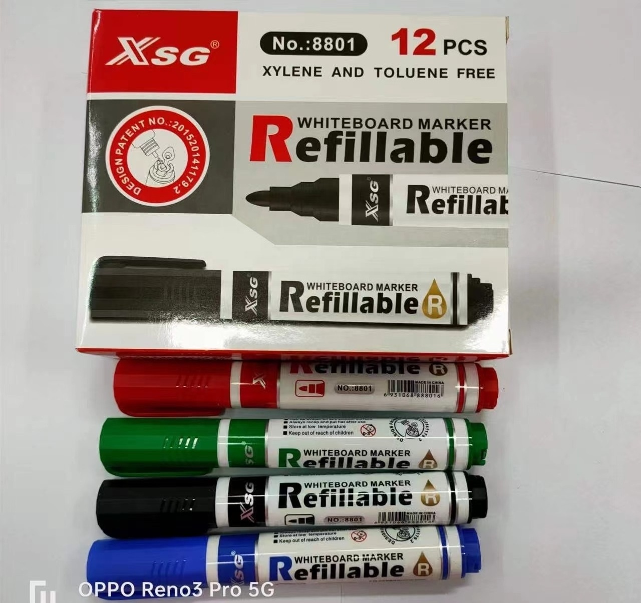 XSG non toxic easy to erase refillable whiteboard marker