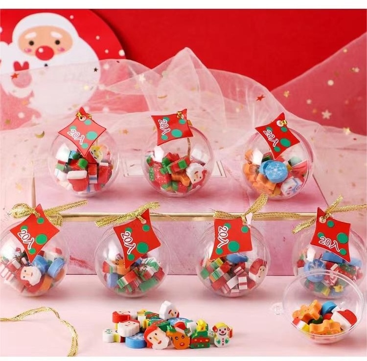 Christmas Ball Set Eraser Stationery Set Kindergarten Small Gifts Student Children Christmas Gifts