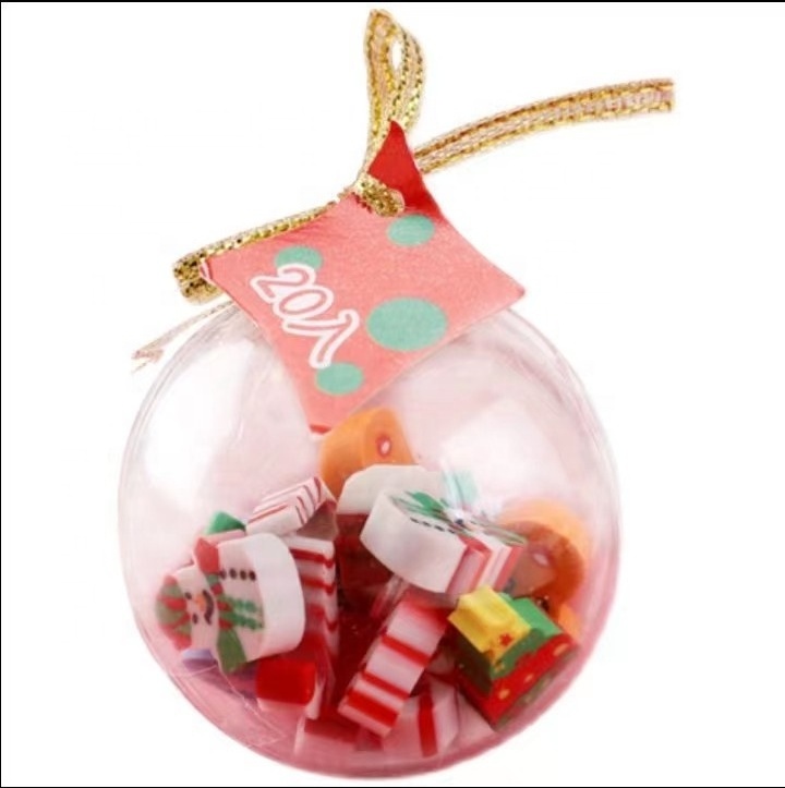 Christmas Ball Set Eraser Stationery Set Kindergarten Small Gifts Student Children Christmas Gifts