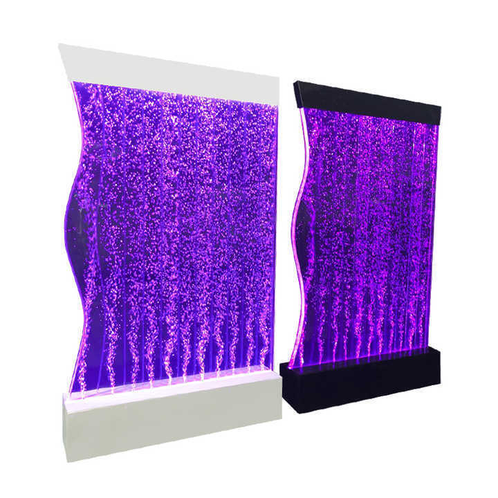 Eco-friendly materialcurved led backdrop water feature wall waterfall fountain water curtain bubble wall