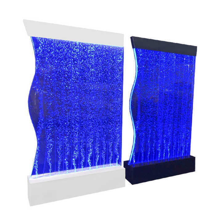 Eco-friendly materialcurved led backdrop water feature wall waterfall fountain water curtain bubble wall