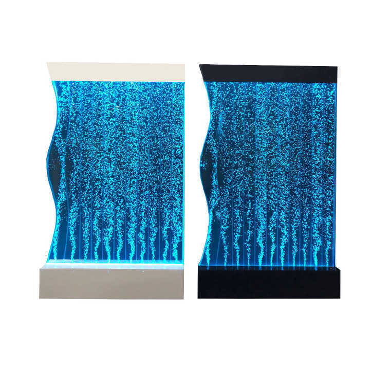 Eco-friendly materialcurved led backdrop water feature wall waterfall fountain water curtain bubble wall