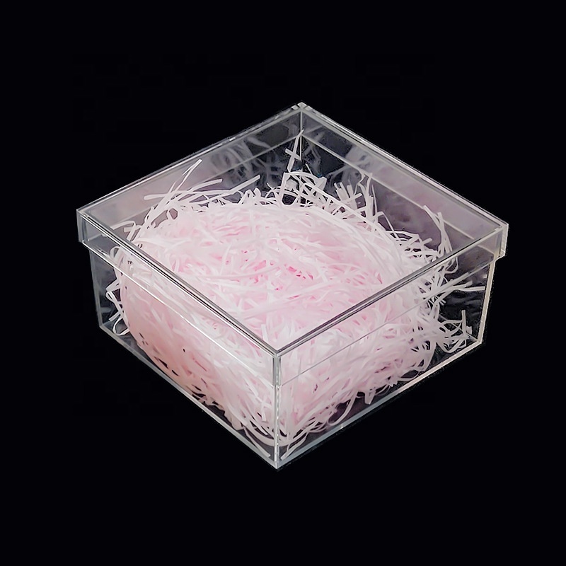 Hot-Selling Clear 20X20X10Cm Luxury Acrylic Ps Plastic Wedding Events Bridesmaid Gift Box Souvenir Gift Box