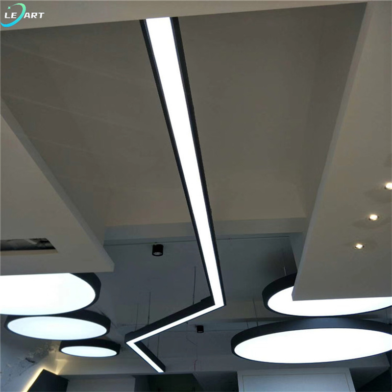 Wood Grille Ceiling Metal Aluminum Panel Decorative Stretch Linear Strip False Suspended Ceiling Decor