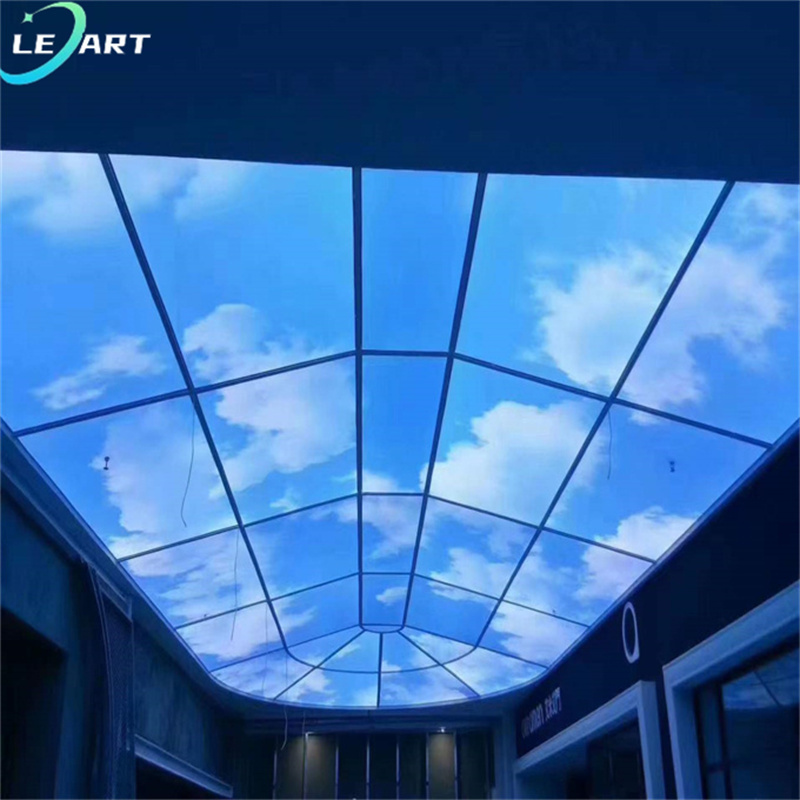 Led Wallpaper 3d Roof Uv Print Stretch Ceiling Film Luminescent Star Sky Design for Hotel Suspended Ceiling