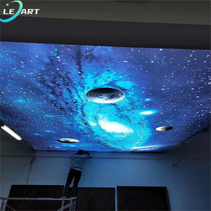 Pop Aluminum Stretch Ceiling Film Galaxy space starry night sky pvc ceiling tiles Effect