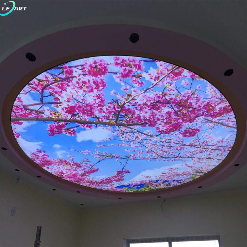 Irregular shape Artistic Decorative PVC Ceilings Material  UV Print Stretch Ceiling 3D Effect soft membrane for africa market