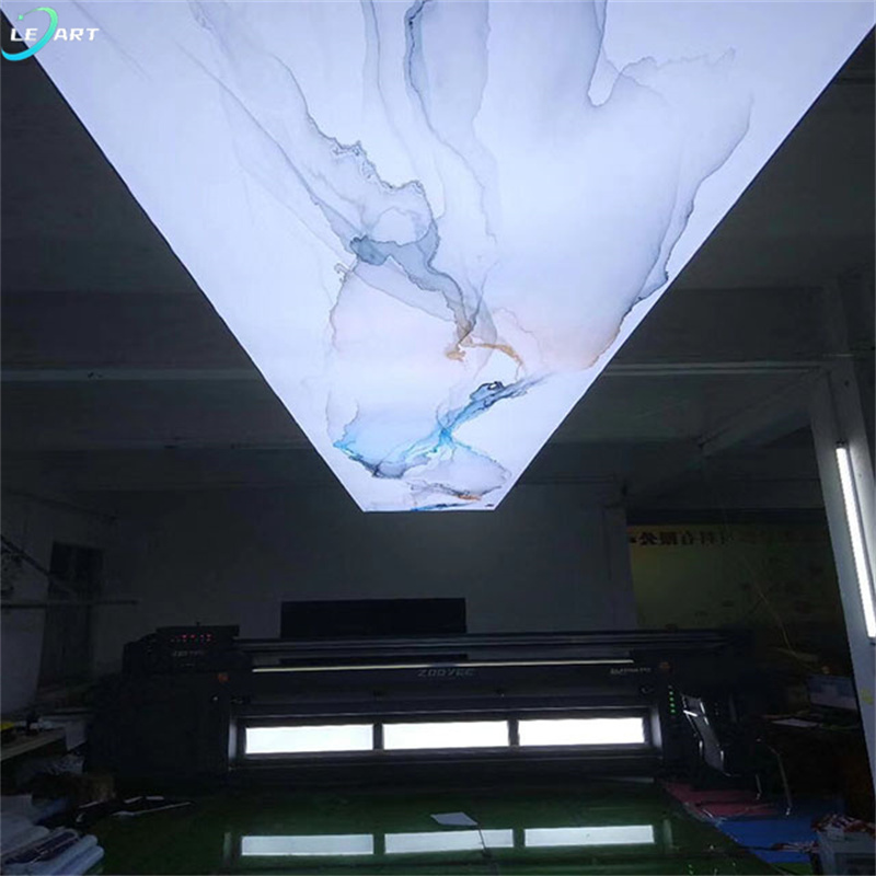 Artificial Translucent Marble faux stone panels Suspended Stretch Ceiling Tiles for hall