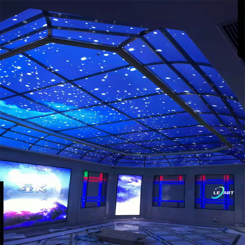 CE approved lightweight finishing pvc panel stretch building material Night sky stretch ceiling for household