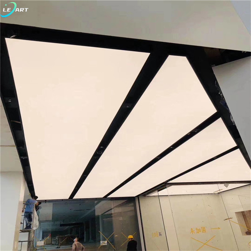 New Arrivals Bathroom Suspended Led Plafond Transparent False Fabric Stretch Ceiling Covering Material