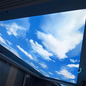 LeArt Luxury Fall Ceiling Ideas Roof Decoration Stretch Led Sky Ceiling Panel 3d Pvc for Restaurant